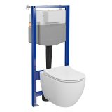 mini: Zestaw Stelaż Podtynkowy Miska WC CleanOn Z Deską Aqua Biały S701-926 Cersanit (3)