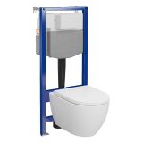mini: Zestaw Stelaż Podtynkowy Miska WC StreamOn Z Deską Aqua Biały S701-799 Cersanit (3)