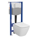mini: Zestaw Stelaż Podtynkowy Miska WC StreamOn Z Deską Aqua Biały S701-890 Cersanit (3)