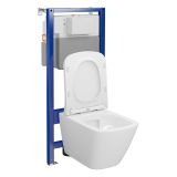 mini: Zestaw Stelaż Podtynkowy Miska WC StreamOn Z Deską Aqua Biały S701-890 Cersanit (4)