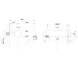 Zestaw Wannowy Ori Złoty Szczotkowany ZESTAW-ORI-29-GN Emporia