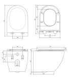 Zestaw WC Ottawa Comfort Biały 54x36,5 OTTAWACMWBP Omnires