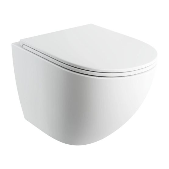 Miska Toaletowa Wisząca Silent Power Z Deską Wolnoopadającą 54x37cm Ottawa Comfort Biały Mat OTTAWACSPMWBM Omnires
