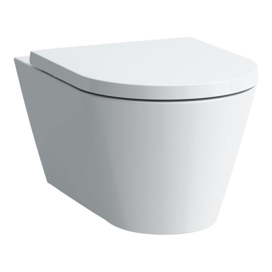 Miska WC Podwieszana Rimless Z Powłoką LCC 545x370 mm Kartell Biały H8203374000001 Laufen