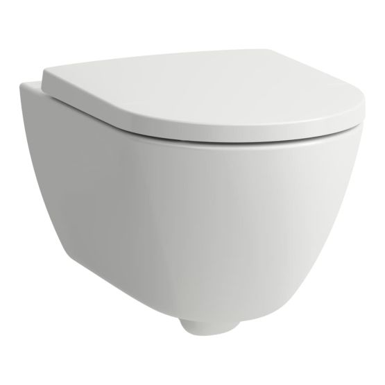 Miska WC Podwieszana Silent Flush Z Deską Wolnoopadającą 360x530 mm Pro X Biały H8668600000001 Laufen