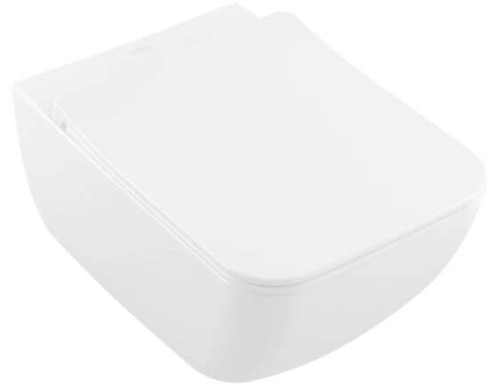 Miska WC Venticello Z Deską Wolnoopadającą CeramicPlus Weiss Alpin 4611RLR1 Villeroy&Boch