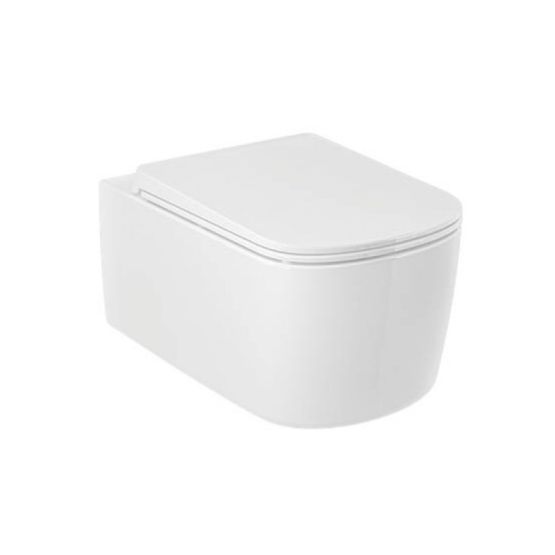 Miska WC Wisząca Bezkołnierzowa Z Deską Resa Biały 27WCSET43 Kludi