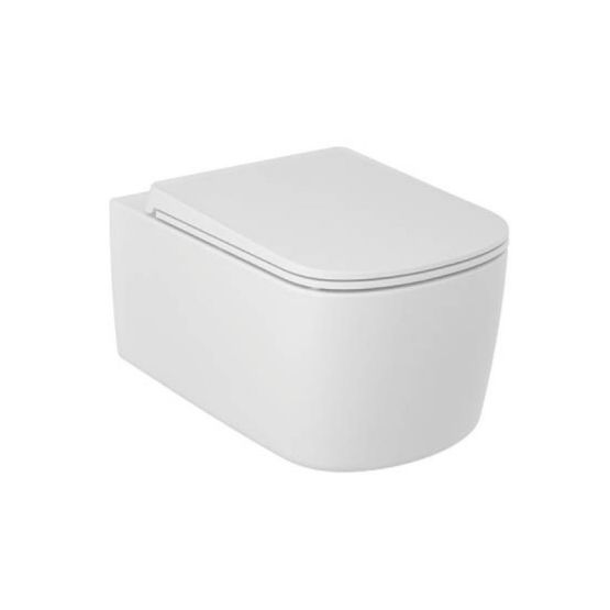 Miska WC Wisząca Bezkołnierzowa Z Deską Resa Biały mat 27WCSET53 Kludi