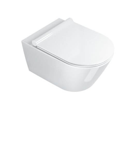 Miska Wisząca WC Newflush Zero Biały Połysk 50x35 1VSZ50R00+5SCSTP00+5KFST00 Catalano