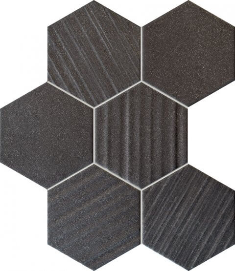 Mozaika Hexagon Horizon Black 28,9x22,1 Tubądzin