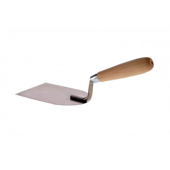 Nierdzewna Kielnia Do Płytek 80 mm Uchwyt Drewno Goldmurit