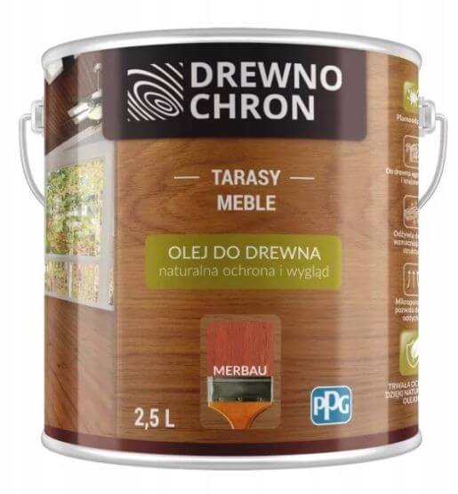 Olej Do Drewna Merbau 2,5L Drewnochron