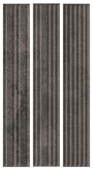 Płytka Elewacyjna Carrizo Stripes Mix Basalt Mat Struktura 40x6,6 Paradyż
