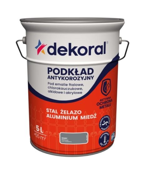Podkład Antykorozyjny Szary RAL 7045 5L Dekoral