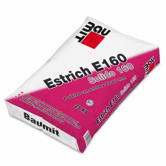 Podkład Cementowy Estrich Solido 160 25KG 20-80MM Baumit