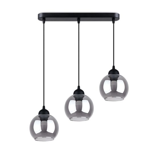 Sollux Lampa wisząca ALINO 3 czarna E27
