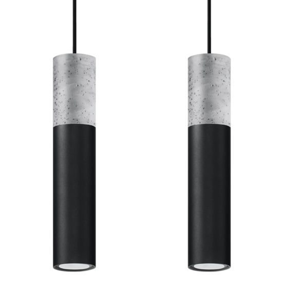 Sollux Lampa wisząca BORGIO 2 czarna Persian Indigo Gu10