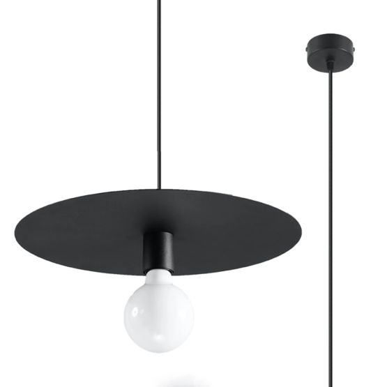 Sollux Lampa wisząca FLAVIO czarna Blue Sapphire E27