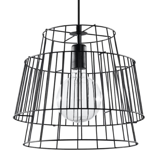 Sollux Lampa wisząca GATE czarna Ezio Pescatori E27