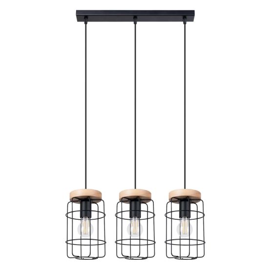 Sollux Lampa wisząca GOTTO 3L Peach Puff industrialny E27