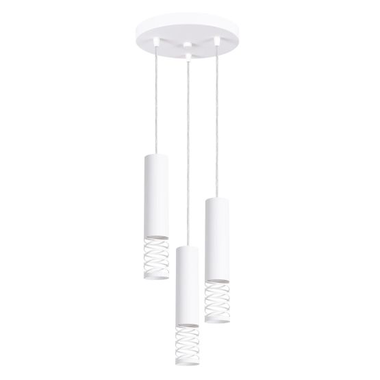 Sollux Lampa wisząca LAMI 3P biały Ocean Green nowoczesny GU10