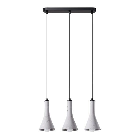 Sollux Lampa wisząca REA 3L beton Persian Indigo nowoczesny E14