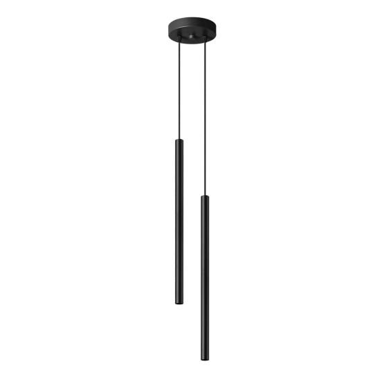Lampa Wisząca Pastelo 2 Czarna Sollux