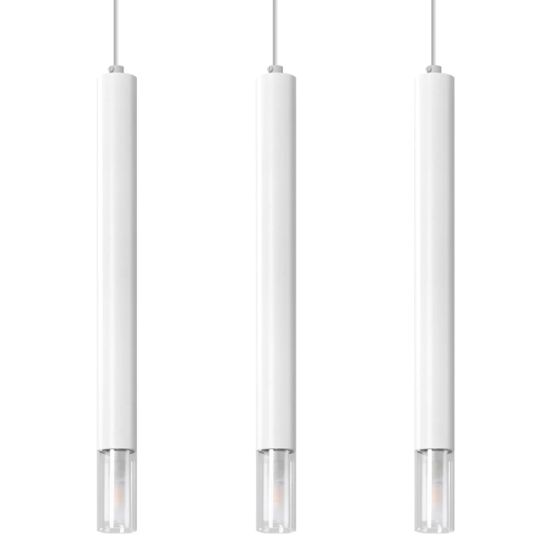 Sollux Lampa wisząca WEZYR 3 biała Ocean Green G9