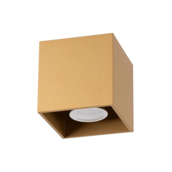 Sollux Plafon QUAD 1 złoty Deep Space minimalistyczny GU10