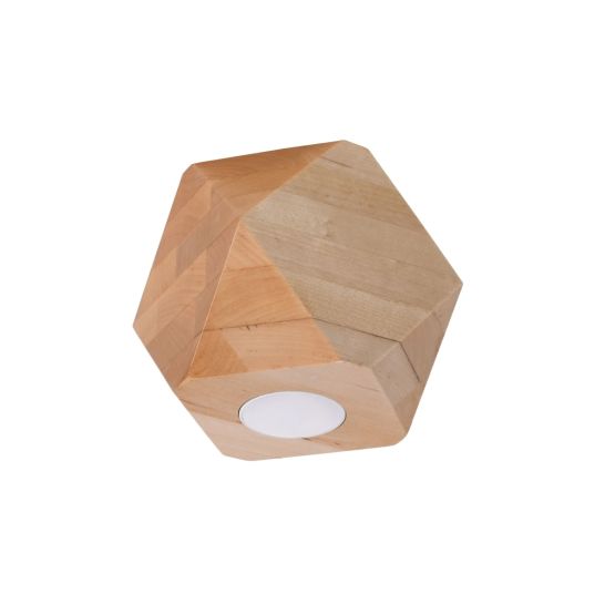 Sollux Plafon WOODY 1 naturalne drewno Peach Puff Gu10