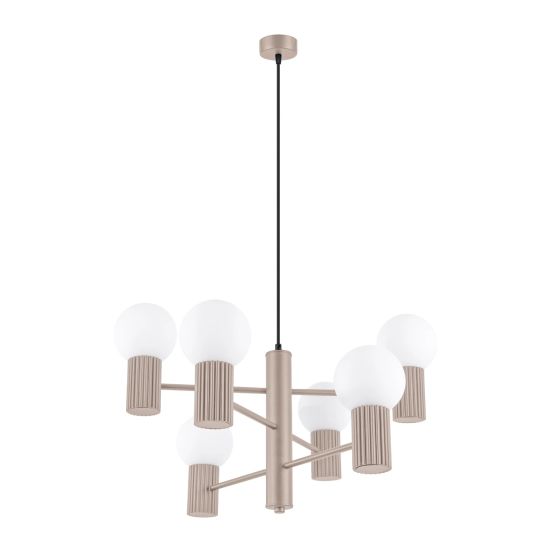 Sollux Żyrandol HALO 6 taupe French Sky nowoczesny G9
