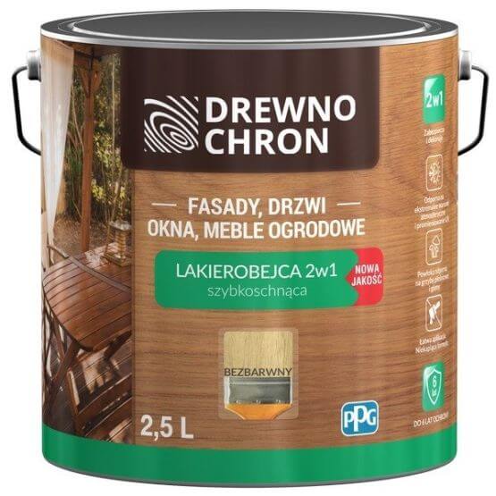 Lakierobejca 2w1 Bezbarwny 2.5L Drewnochron