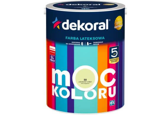 Farba Moc Koloru Limonkowy Sorbet 5L Dekoral
