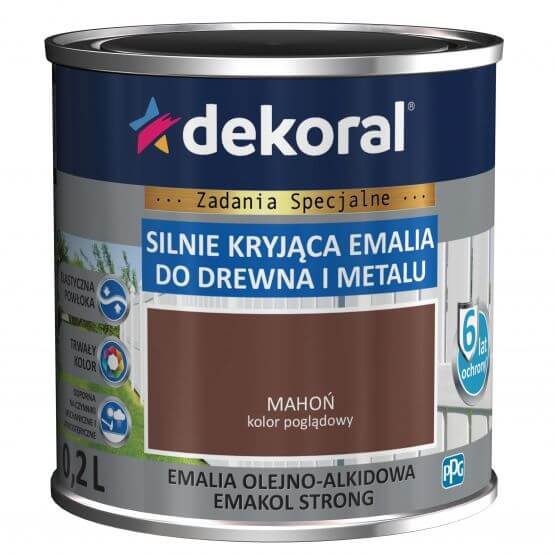 Emalia Olejno-Alkidowa Emakol Strong Mahoń 0,2L Dekoral