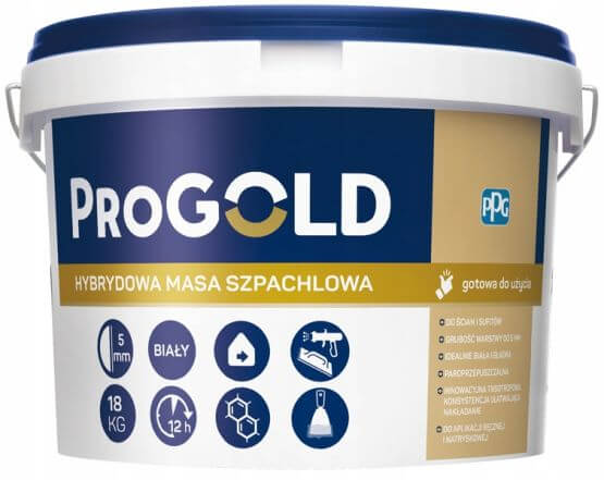 Masa Szpachlowa Hybrydowa Biały 18 kg Progold
