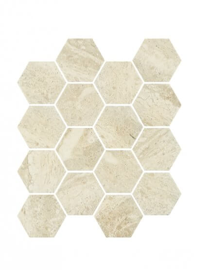 Mozaika Prasowana Hexagon Sunlight Stone Beige 22x25,5 Paradyż