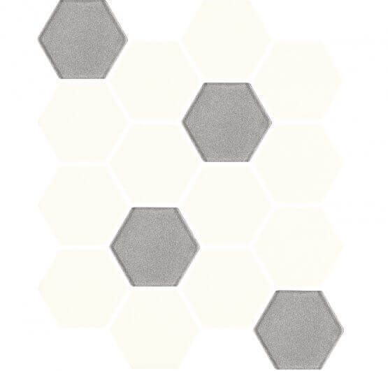 Uniwersalna Mozaika Hexagon Mix Bianco 22x25,5 Paradyż