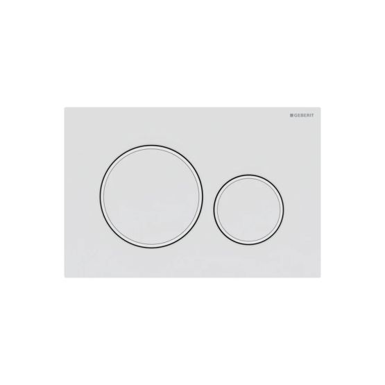 Przycisk Uruchamiający Sigma20 Przedni Easy-To-Clean Okrągły Biały Mat 115.882.01.1 Geberit