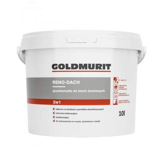 Farba Gruntoemalia Do Dachów Reno Dach Popielaty Ral 7037 10L Goldmurit