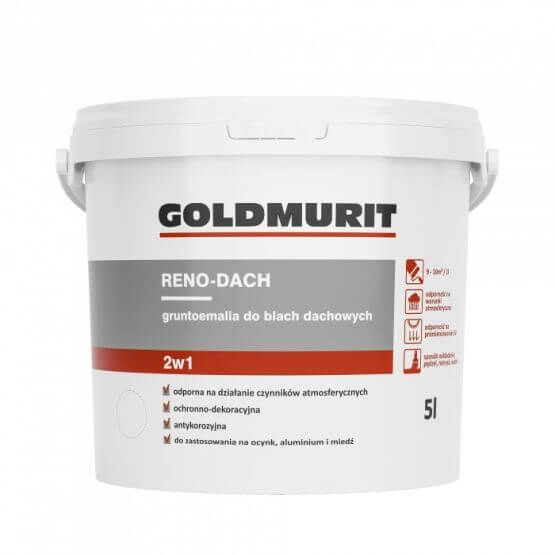 Farba Do Dachów Reno Dach Popielaty Ral 7037 5L Goldmurit