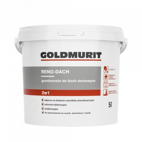 Farba Gruntoemalia Do Dachów Reno Dach Brązowy Ral 8017 5L Goldmurit