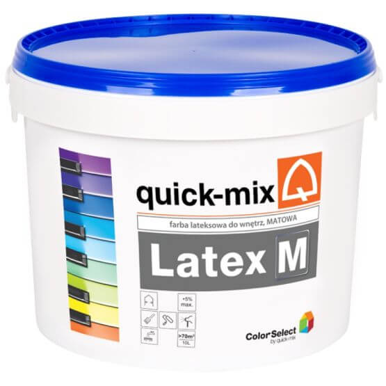 Farba Lateksowa Latex M Baza 3 10L Quick-Mix