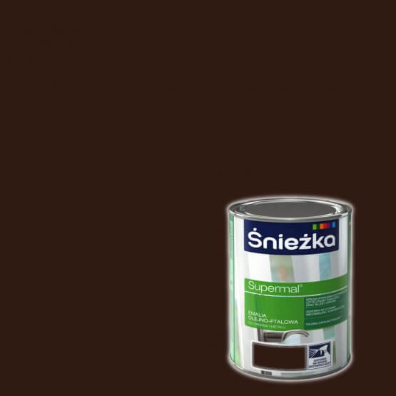 Emalia Olejno-Ftalowa Supermal Brązowy Czekoladowy Mat 0,2L Śnieżka