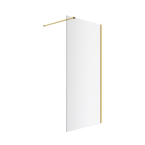 Ścianka Prysznicowa Walk-In 100x200 cm Vidoq Złoty Szczotkowany KAEX.1506.1000.LP.GB Excellent