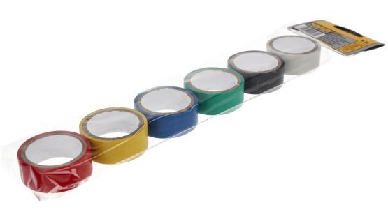 Taśma Izolacyjna PCV, 19 mm x 3 m 6 szt. Kaem