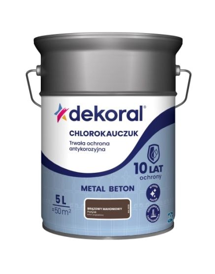 Emalia Chlorokauczukowa Strong Brązowy Mahoń RAL 8016 5L Dekoral