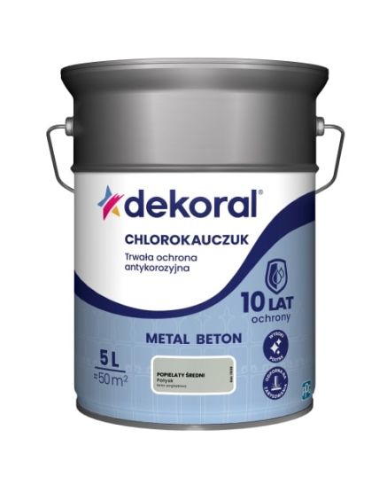 Emalia Chlorokauczukowa Strong Popielaty Średni RAL 7038 5L Dekoral