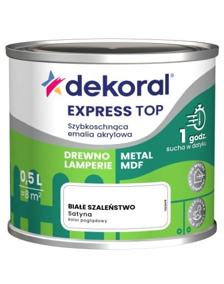 Emalia Szybkoschnąca Do Dzieła Białe Szaleństwo Satyna 0,5L Dekoral