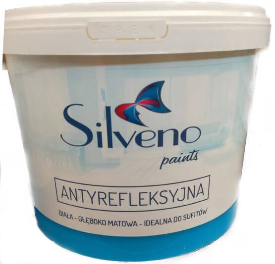 Farba Antyrefleksyjna Biała Matowa 5L Silveno