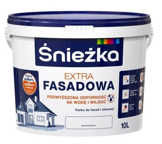 Farba Fasadowa Extra Biała 10L Śnieżka